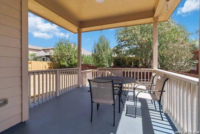 Covered patio at 25022 Elwell Point